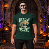 Deadly Rodeo T-Shirt – Dark Editorial Graphic Design Graphic Tee - Color: forest green
