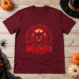 Death is Back T-Shirt – Skull & Reaper Gothic Graphic Graphic Tee - Color: maroon