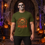 Death is Back T-Shirt – Skull & Reaper Gothic Graphic Graphic Tee - Color: military green