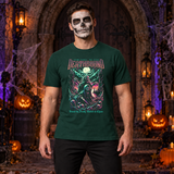 Deathbound T-Shirt – Dark Gothic Halloween Graphic Graphic Tee - Color: forest green