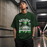 Desire Statue T-Shirt – Dark Editorial Graphic Design Tee - Color: Forest Green