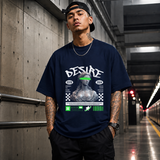 Desire Statue T-Shirt – Dark Editorial Graphic Design Tee - Color: Navy