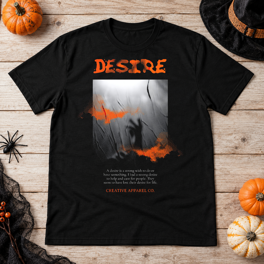 Desire T-Shirt – Classic Halloween Graphic Design Graphic Tee - Color: black