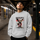 Dignity Eagle Collage T-Shirt – Dark Editorial Graphic Design Tee - Color: sport grey