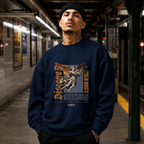 Discover Illusion Beyond Angel Sweatshirt – Dark Art / Renaissance Aesthetic Graphic Sweatshirt - Color: navy