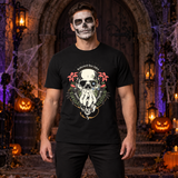 Disillusioned Skull T-Shirt – Skull & Reaper Gothic Graphic Graphic Tee - Color: black