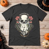 Disillusioned Skull T-Shirt – Skull & Reaper Gothic Graphic Graphic Tee - Color: charcoal