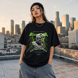 Disrepair Bust T-Shirt – Experimental Typography Graphic Tee - Color: Black