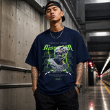 Disrepair Bust T-Shirt – Experimental Typography Graphic Tee - Color: Navy