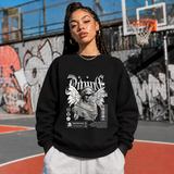 Divine Angel Statue Sweatshirt – Dark Art / Renaissance Aesthetic Graphic Sweatshirt - Color: black