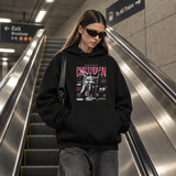 Divine Custodian Hoodie – Religious Imagery Collage Graphic Hoodie - Color: black