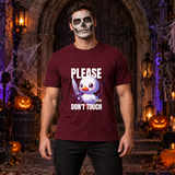Don't Touch T-Shirt – Dark Editorial Graphic Design Graphic Tee - Color: maroon