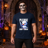 Don't Touch T-Shirt – Dark Editorial Graphic Design Graphic Tee - Color: navy