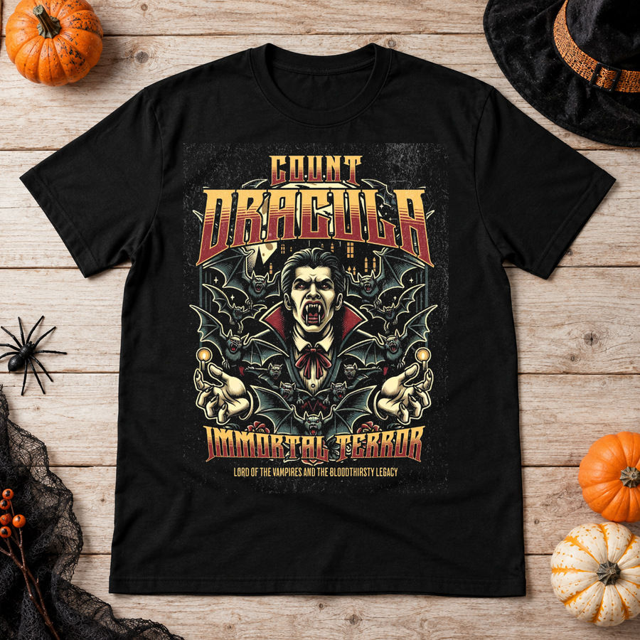Dracula T-Shirt – Dark Editorial Graphic Design Graphic Tee - Color: black