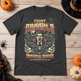 Dracula T-Shirt – Dark Editorial Graphic Design Graphic Tee - Color: charcoal