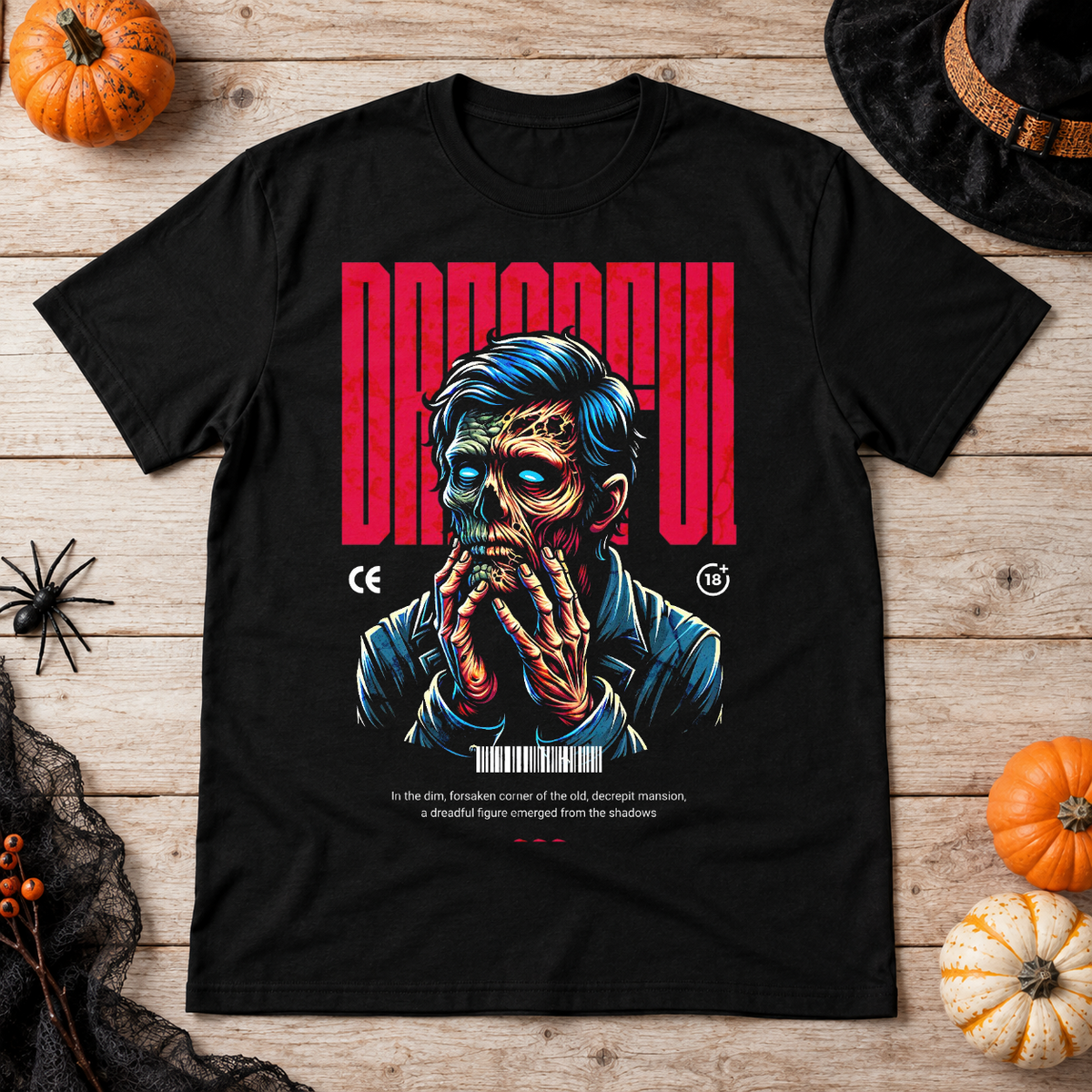 Dreadful T-Shirt – Dark Editorial Graphic Design Graphic Tee - Color: black