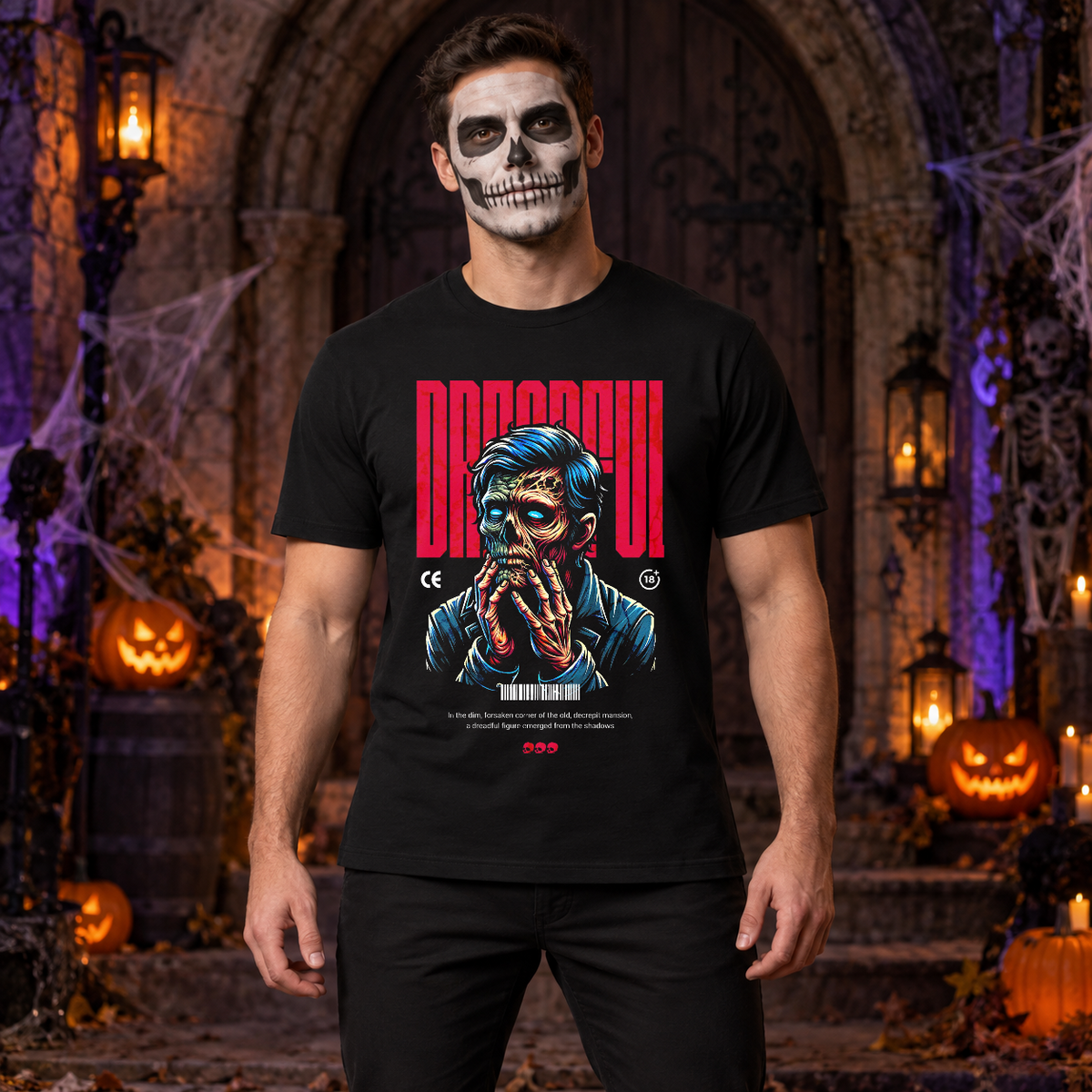 Dreadful T-Shirt – Dark Editorial Graphic Design Graphic Tee - Color: black