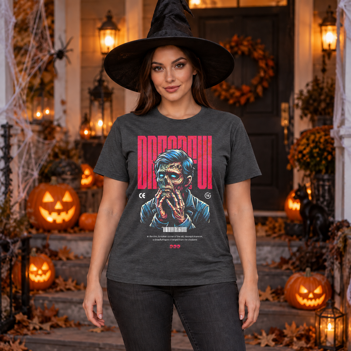 Dreadful T-Shirt – Dark Editorial Graphic Design Graphic Tee - Color: dark heather