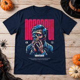 Dreadful T-Shirt – Dark Editorial Graphic Design Graphic Tee - Color: navy