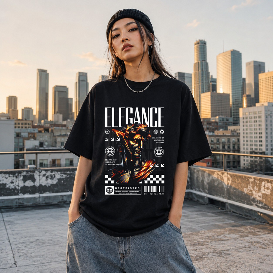 Elegance Marble Statue T-Shirt – Dark Art / Renaissance Aesthetic Graphic Tee - Color: Black