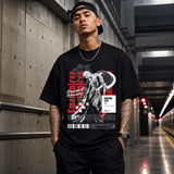 Emotionless Memory Statue T-Shirt – Religious Imagery Collage Graphic Tee - Color: Black