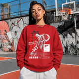 Emotionless Memory Statue T-Shirt – Religious Imagery Collage Graphic Tee - Color: red