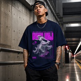 Envenom Worldwide Angel T-Shirt – Vintage Y2K / Acid Graphic Streetwear Tee - Color: Navy