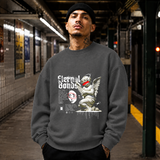 Eternal Bonds Angel Statue Sweatshirt – Religious Imagery Collage Graphic Sweatshirt - Color: dark heather