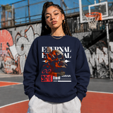 Eternal Skull Sweatshirt – Gothic Streetwear Poster Graphic Sweatshirt - Color: navy