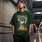 Ethereal Armor Statue Flame T-Shirt – Dark Art / Renaissance Aesthetic Graphic Tee - Color: Forest Green