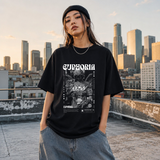 Euphoria Statue T-Shirt – Dark Editorial Graphic Design Tee - Color: Black