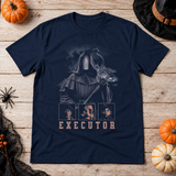 Executor T-Shirt – Dark Editorial Graphic Design Graphic Tee - Color: navy