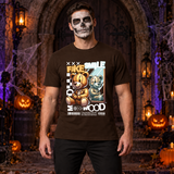 Fake Smile T-Shirt – Dark Editorial Graphic Design Graphic Tee - Color: chocolate