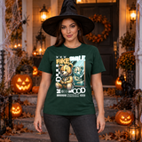 Fake Smile T-Shirt – Dark Editorial Graphic Design Graphic Tee - Color: forest green
