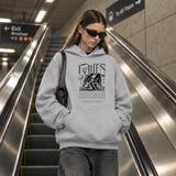 Fallen Angel Kneeling Statue Hoodie – Dark Editorial / Gothic Streetwear Hoodie - Color: sport grey