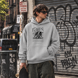 Fallen Angel Kneeling Statue Hoodie – Dark Editorial / Gothic Streetwear Hoodie - Color: sport grey