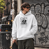 Fallen Angel Kneeling Statue Hoodie – Dark Editorial / Gothic Streetwear Hoodie - Color: white