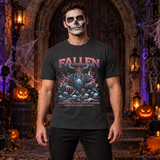 Fallen King T-Shirt – Dark Editorial Graphic Design Graphic Tee - Color: charcoal