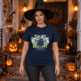 Fearless Pursuit T-Shirt – Dark Gothic Halloween Graphic Graphic Tee - Color: navy