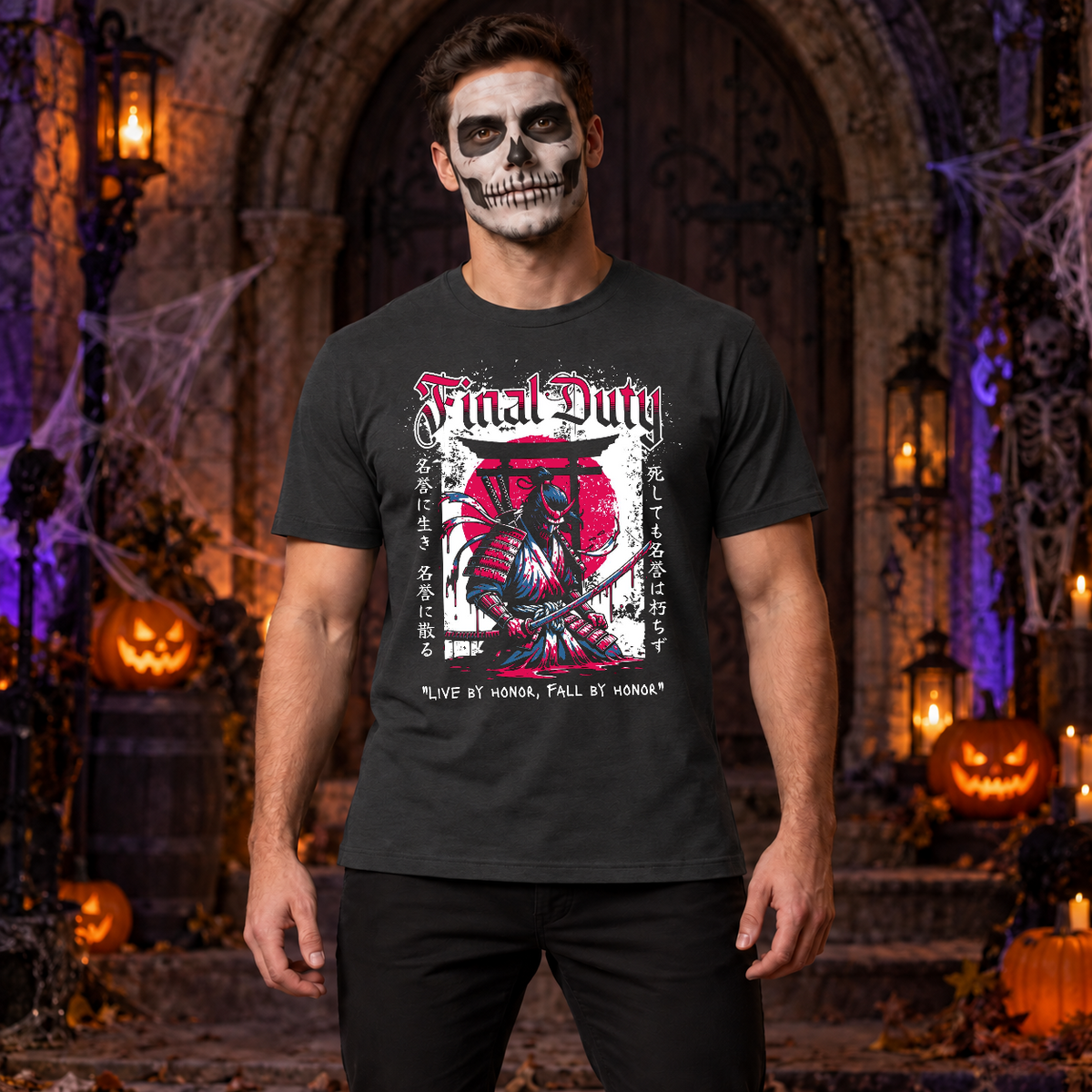 Final Duty T-Shirt – Dark Editorial Graphic Design Graphic Tee - Color: charcoal