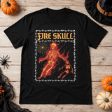 Fire Skull T-Shirt – Skull & Reaper Gothic Graphic Graphic Tee - Color: black