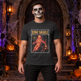 Fire Skull T-Shirt – Skull & Reaper Gothic Graphic Graphic Tee - Color: charcoal