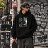 Forbidden Samurai Friendless Hoodie – Gothic Streetwear Poster Graphic Hoodie - Color: black