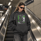 Forbidden Samurai Friendless Hoodie – Gothic Streetwear Poster Graphic Hoodie - Color: dark heather