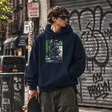 Forbidden Samurai Friendless Hoodie – Gothic Streetwear Poster Graphic Hoodie - Color: navy