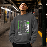 Forbidden Samurai Friendless Sweatshirt – Gothic Streetwear Poster Graphic Sweatshirt - Color: dark heather