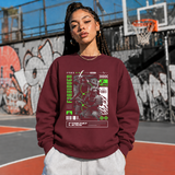 Forbidden Samurai Friendless Sweatshirt – Gothic Streetwear Poster Graphic Sweatshirt - Color: maroon