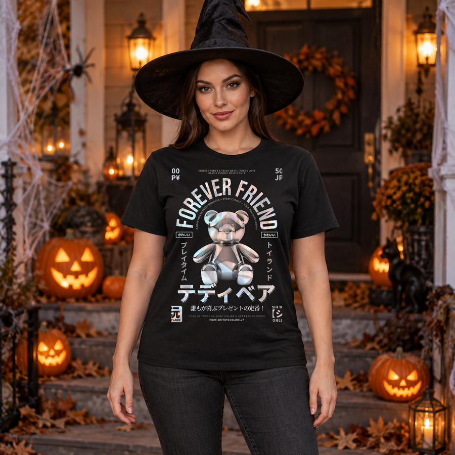 Forever Friend T-Shirt – Dark Editorial Graphic Design Graphic Tee - Color: black
