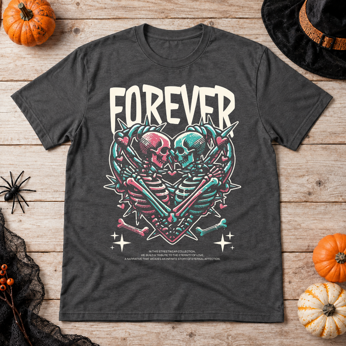 Forever T-Shirt – Dark Editorial Graphic Design Graphic Tee - Color: dark heather