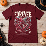 Forever T-Shirt – Dark Editorial Graphic Design Graphic Tee - Color: maroon
